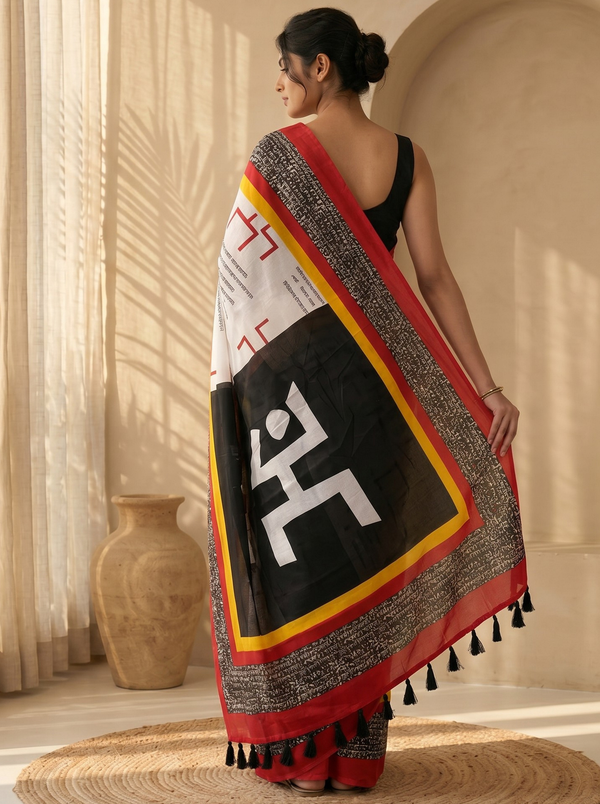 Rainbow Mul Cotton Saree